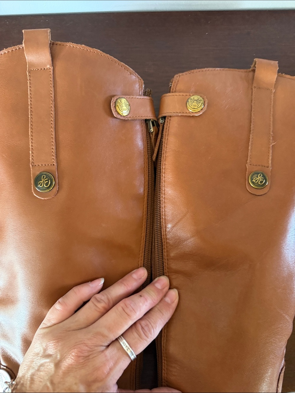 Sam Edelman Penny Riding Boots Equestrian Whiskey Leather US 6 Timeless Classic - Picture 12 of 16